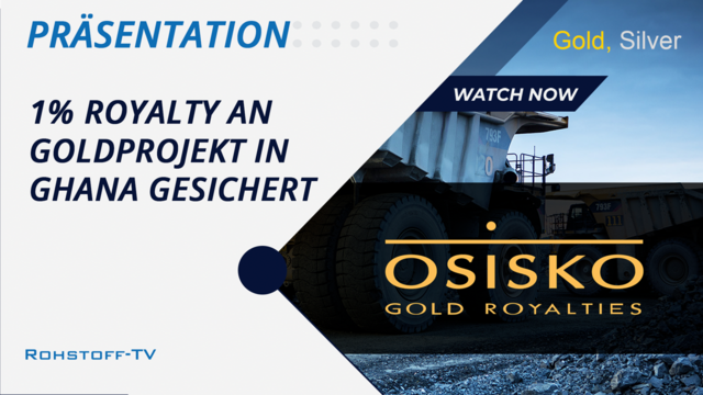 Osisko Gold Royalty sichert sich für US$ 35 Mio. eine 1 % NSR an dem Namdini-Goldprojekt in Ghana