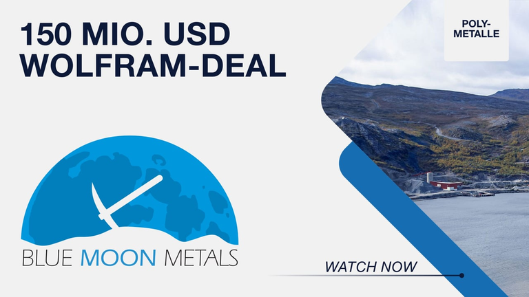 Blue Moon Metals: Großer Wolfram-Deal mit Elmet & EQ Resources