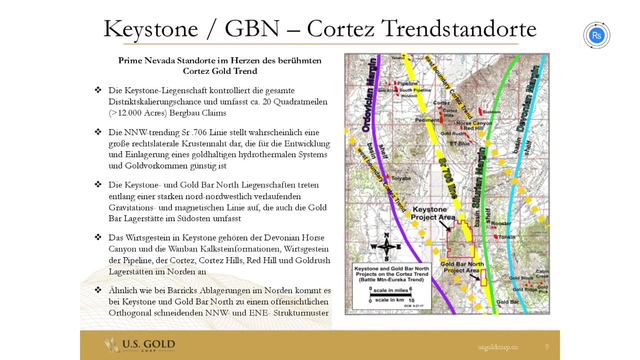 U.S. Gold: Fortschreitende Entwicklung von Keystone & Copper King