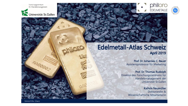 philoro Schweiz AG: "Edelmetall-Atlas Schweiz" vorgestellt - hohe Goldnachfrage in 2019 erwartet